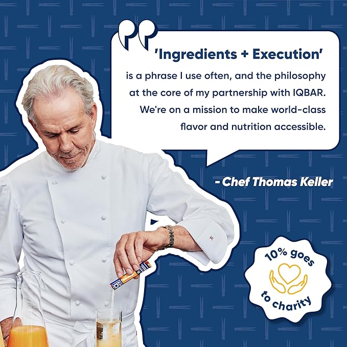 IQMIX x Chef Thomas Keller - Hydration Electrolyte Powder ??4-in-1 Formula for Hydration, Mental Clarity, Mood and Recovery ??Sugar-Free, Keto, Magnesium L-Threonate, Lion?™s Mane ??20 Count Yuzu Mango