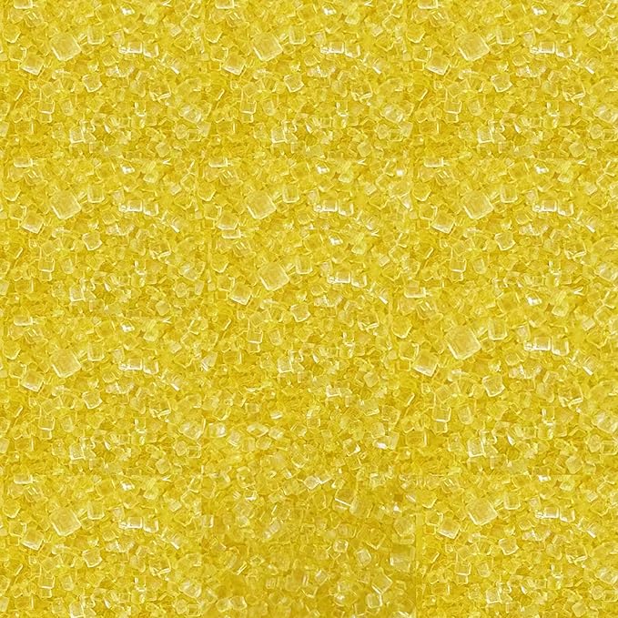 Sentovac Yellow Sanding Sugar for Baking Edible Sparkling Sugar Sprinkles Coarse Sugar Crystals for Baking Topping Cake Cookie Cupcake Topper Ice Cream Decoration Supplies 3.2 OZ