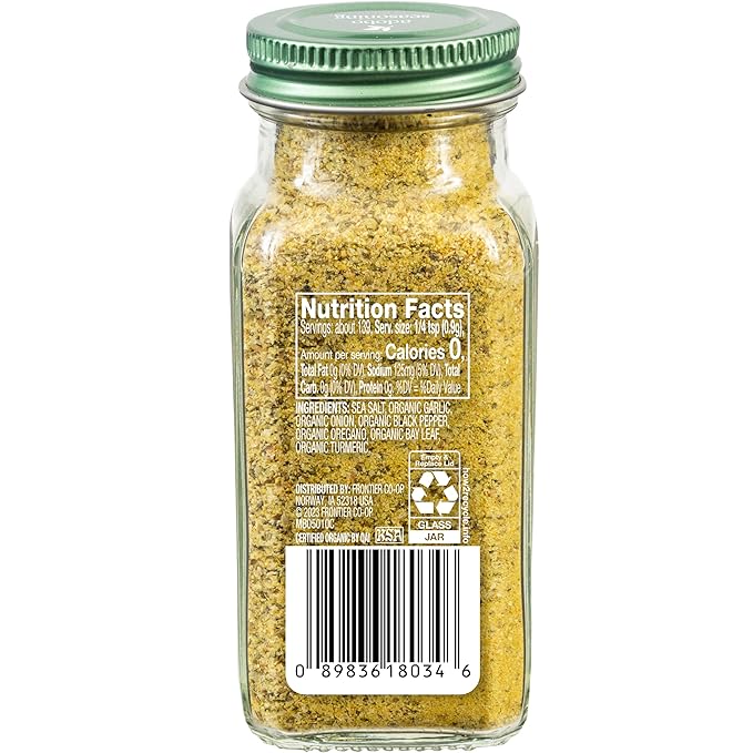 Simply Organic Adobo Seasoning, 4.14-Ounce, Garlic, Onion& Pepper Blend, Add Depth Without Heat To Fish, Meats, Rice, Kosher