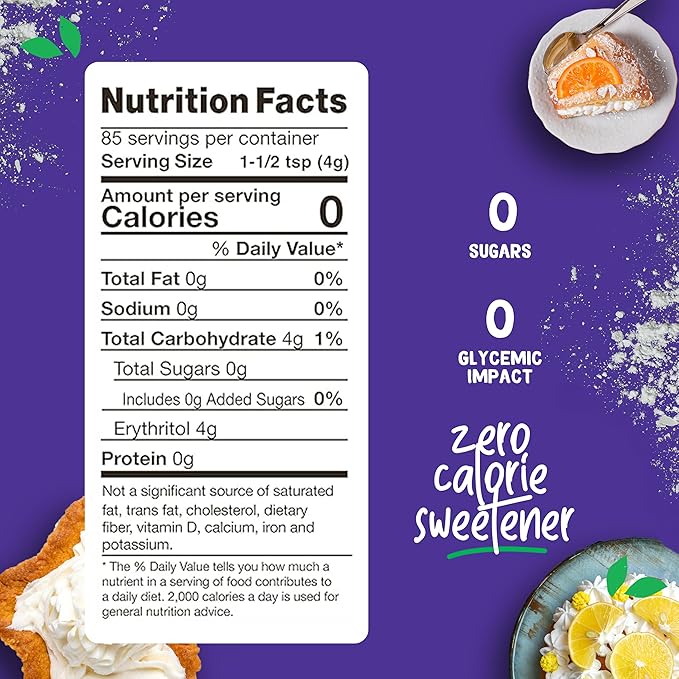 Pyure Organic Stevia Blend Granulated Sugar Substitute with Zero Calories & Carbs Keto, Diabetic & Vegan Friendly Sugary Taste Alternative USDA Organic, Non-GMO Good For Baking 12oz