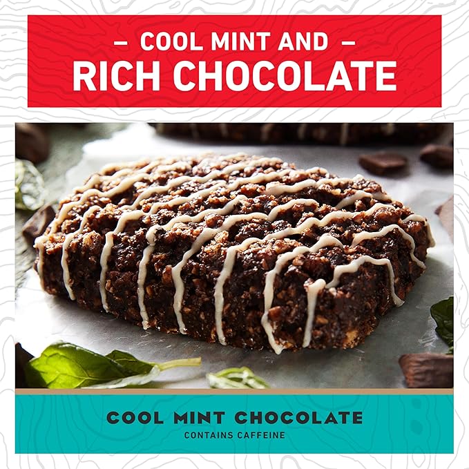 CLIF BAR - Cool Mint Chocolate with Caffeine - Made with Organic Oats - Energy Bars - Non-GMO - Plant Based Protein Bars (10 Pack)
