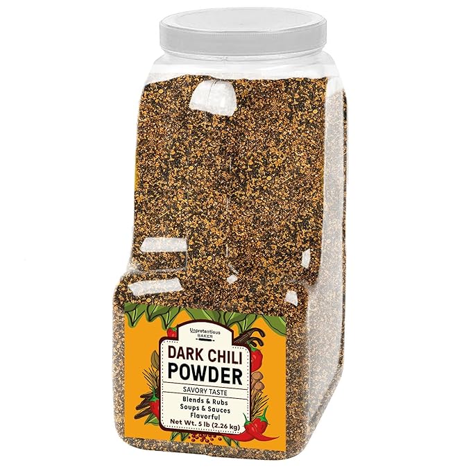 Unpretentious Dark Chili Powder, 5 lb, Soups & Sauces, Savory Chile Taste, Bulk Size