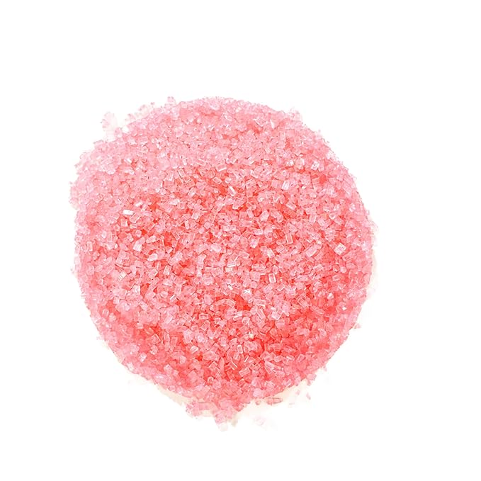 Bakerpan Sugar Sprinkles for Baking - 7 Ounce Pastel Pink Decorating Sugar Crystals for Cookies, Cake Pops, Ice Cream (Made in USA)