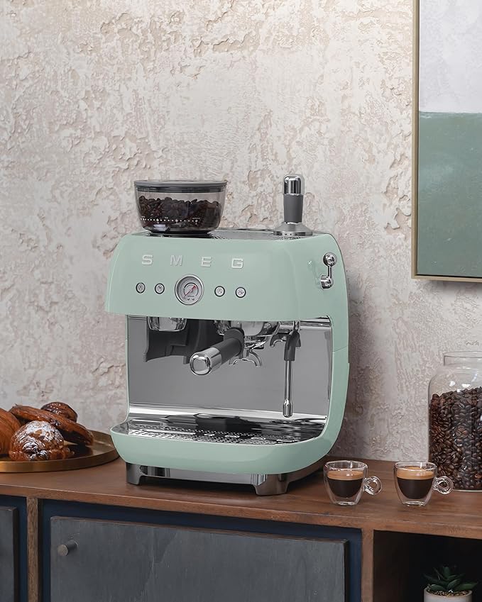 Smeg Semi-Automatic Espresso Machine (Pastel Green)