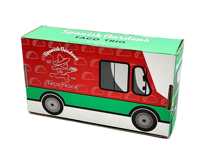 Spanish Gardens Taco Truck Trio ??Mild Taco Sauce, Hot Taco Sauce, & Taco Seasoning for Authentic Mexican Food ??Original Family Recipe for Tex Mex Food