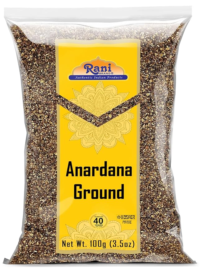 Rani Anardana (Pomegranate) Ground, Indian Spice 3.5oz (100g) ~ All Natural | No Color | Gluten Friendly | Vegan | NON-GMO | Kosher | No Salt or fillers | Indian Origin