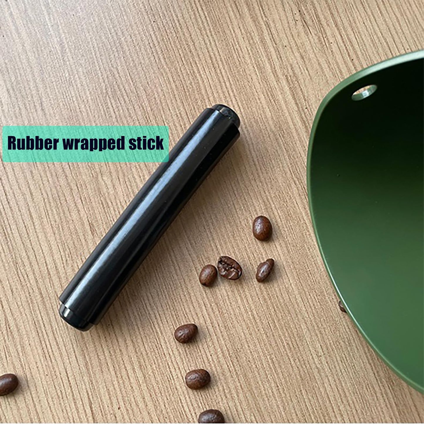 Coffee Knock Box, 4.6 in, Barista Style Espresso Grounds Knock Box, Removable Plastic Knock Rod