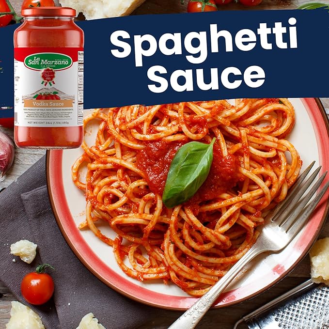 La San Marzano Vodka Sauce, 24 oz, Pasta Sauce Made in Italy, All Purpose Tomato Premium Quality, All Natural, Non GMO, Gluten Free