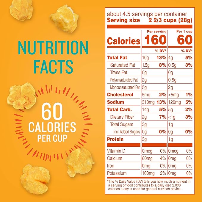 Angie's BOOMCHICKAPOP Cheddar Cheese Popcorn, 4.5 oz. (Pack of 12)