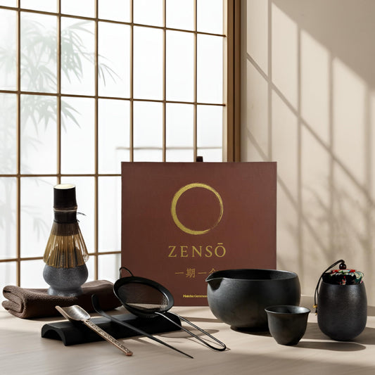 ZENSO Premium Matcha Whisk Set – 10 Piece Japanese Matcha Tea Ceremony Kit | Matcha Bowl, Tea