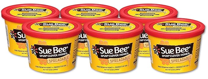 Sue Bee Spun Honey From USA Beekeepers, 12 oz, Pack of 6