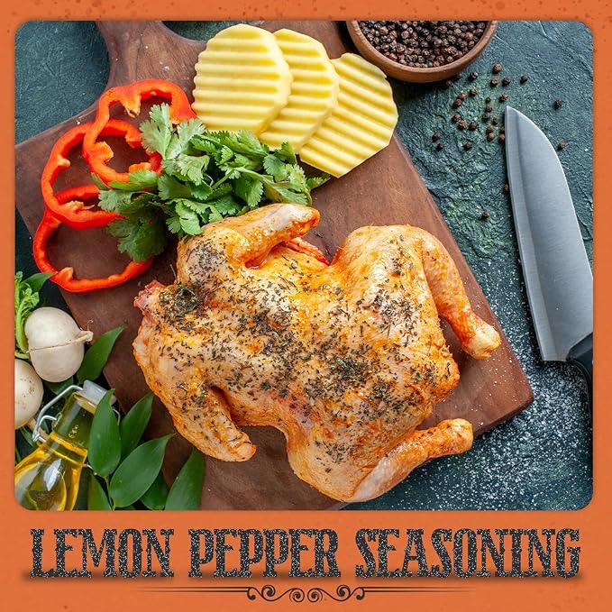 Fresh Finest Lemon Pepper Seasoning - 9.17oz (260g) - Tangy, Authentic, Kosher, All-Natural, Non-GMO, Gluten-Free