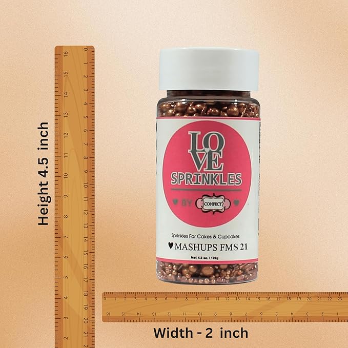 Confect Bronze Sprinkles ??Edible Sprinkles for Cake, Cupcake, Cookie & Dessert Decoration | Vegan, Gluten-Free, Soy-Free, Dairy-Free, Palm Oil-Free- 4.2 Oz