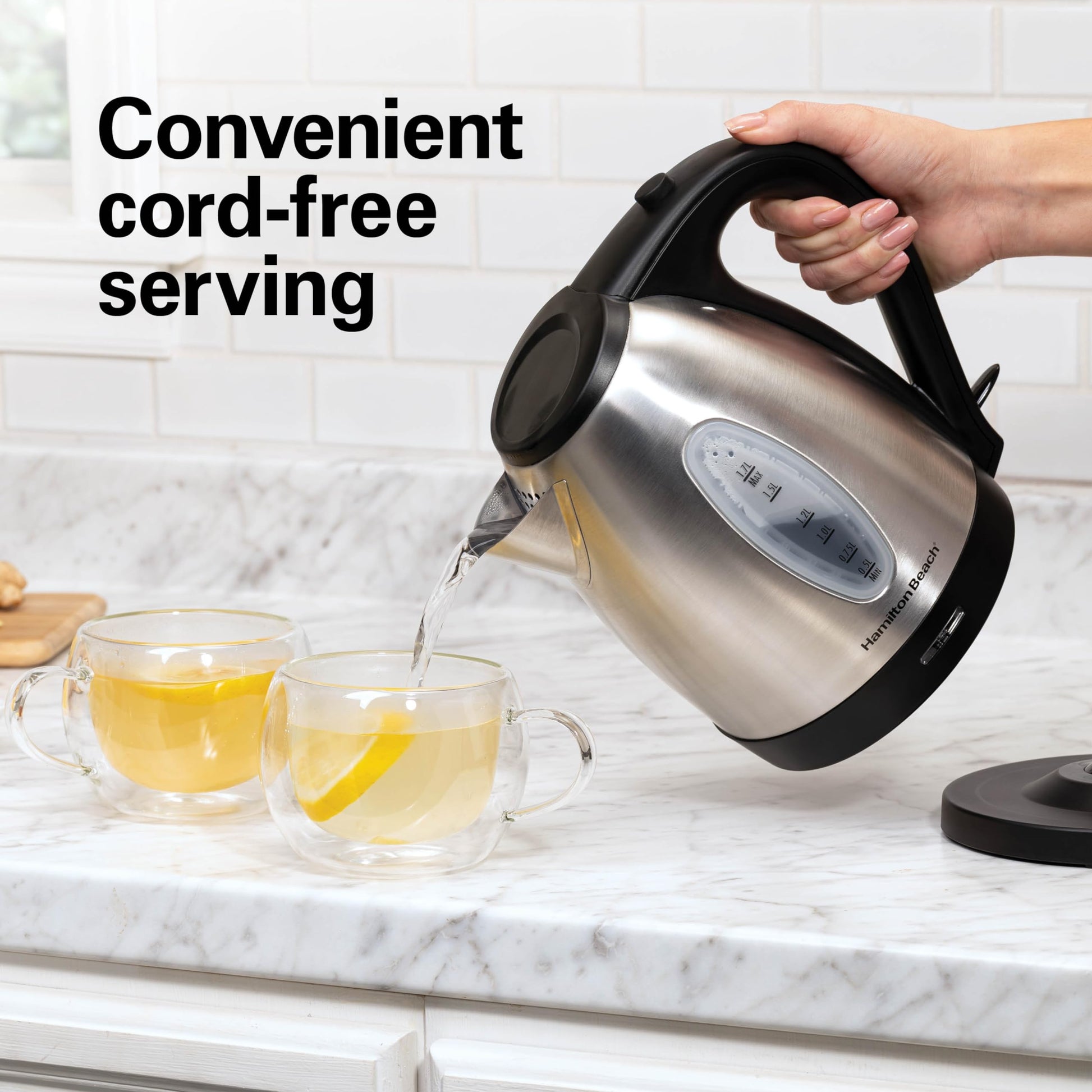 Hamilton Beach 1.7 Liter Electric Tea Kettle, Water Boiler & Heater
