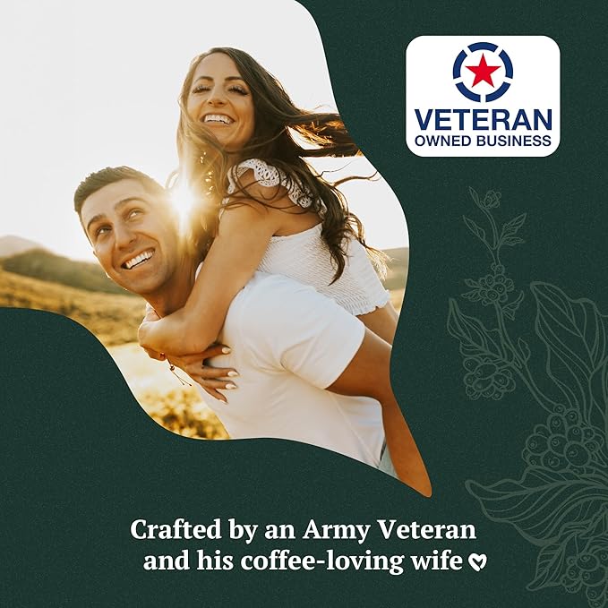 Couple's Coffee Premium K-Cups | Gives Back to Military Families | Organic Guatemalan Blend | Fair Trade Organic Medium-Dark Roast Coffee | Compatible with Single Serve Brewers | Love at First Sip | 24 Count