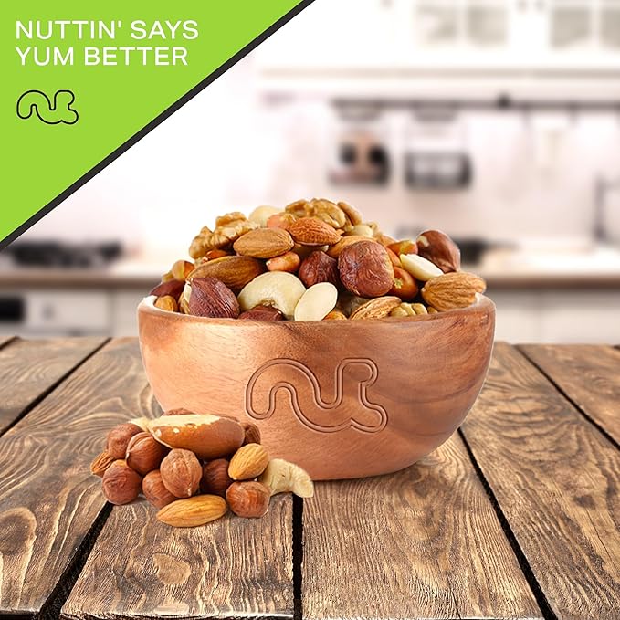 NUT CRAVINGS - Roasted & Salted Mixed Nuts - Brazil, Pecan, Almond, Hazelnut, Cashew (80oz - 5 LB) Packed Fresh in Resealable Bag - Food Assortments