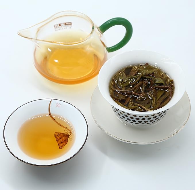 Yunnan Pu'er Tea, 357 Grams, Raw (Gua Feng Zhai) Raw PU'ER, Aged Fermented Puerh Tea, Chinese Sheng Black Tea for Daily Drink and Gift