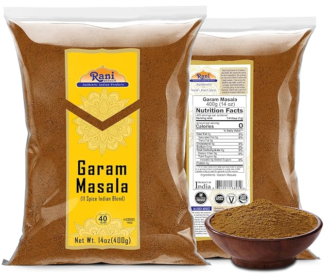 Rani Garam Masala Indian 11-Spice Blend 14oz (400g) ~ All Natural, Salt-Free | Vegan | No Colors | Gluten Friendly | NON-GMO | Kosher | Indian Origin