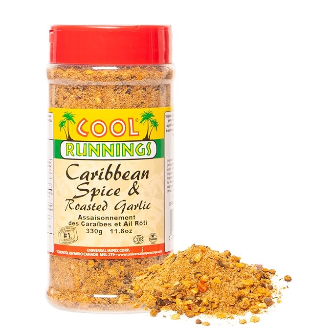Cool Runnings Caribbean Spice & Roasted Garlic 330g - Used for Grilling, Roasting, and Marinating Meats, Seafood, and Vegetables, Perfect for Rotisserie Chicken