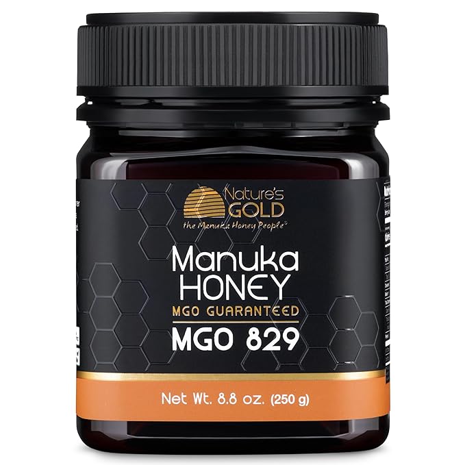 Nature’s Gold Raw Manuka Honey, MGO 829+ | Authentic MGO, Australian Honey, Non-GMO, 100% Pure Genuine Traceable from Hive to Home
