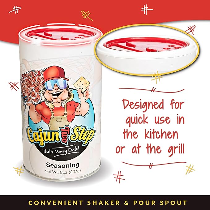 Cajun Two Step Seasoning by StaleKracker - 8 pck, Original Seasoning for Authentic Creole Louisiana Cuisine (64 oz.)