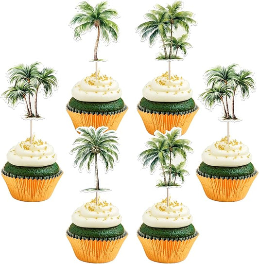 40 Pack Surfboard Cupcake Toppers Double Sided Surfboard Cupcake Picks Holiday Beach Surf Cake Decorations for Summer Beach Theme Baby Shower Birthday Party Supplies