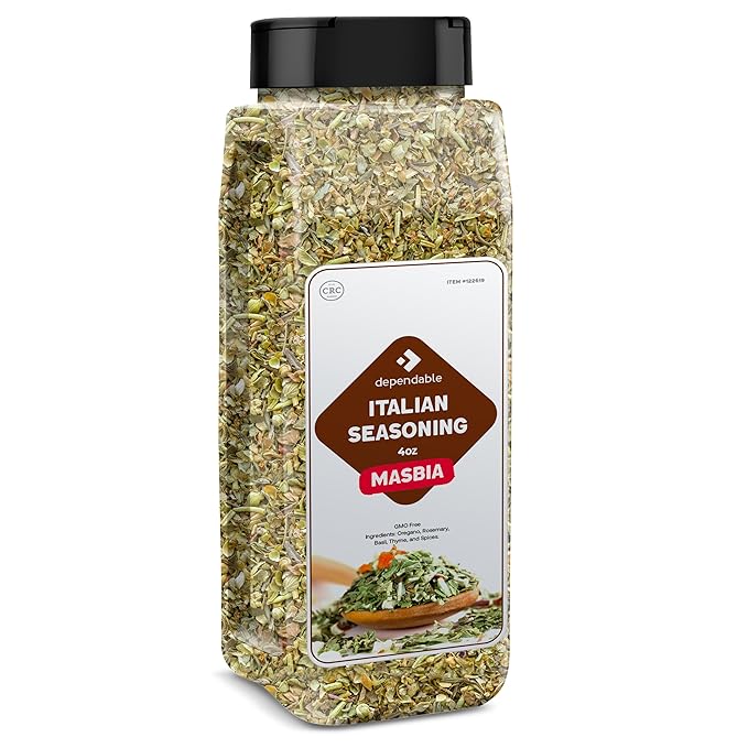 Dependable Food Italian Seasoning - 4 oz. Resealable Pouch - Non-GMO, Natural, No Additives, No Salt, Allergen-Free, Kosher