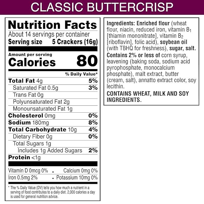 Toasteds Crackers, Party Snacks, Lunch Snacks, Classic Buttercrisp (6 Boxes)