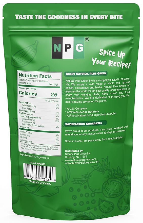 NPG Authentic Sichuan Chili Flakes 16 Ounces, Medium Hot, Szechuan Crushed Red Pepper Flakes Bulk, Essential Spice Seasoning for Making Kimchi, Chili Oil, Stir-fry, Pizza, Salads, and Tacos