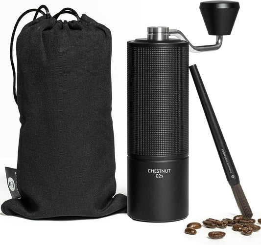 TIMEMORE Chestnut C2S Manual Coffee Grinder - Full Metal Body, 25g Capacity, CNC Stainless Steel