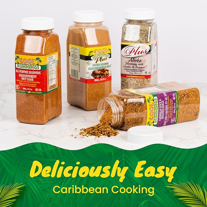 Cool Runnings Adobo Seasoning with Pepper and Garlic 800g – Savory and Aromatic Adobo Spice Blend for Meats, Vegetables, Fish, Seafood and Stews