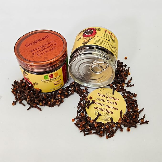 Shubhaavya Premium Whole Fresh Cloves 1.9oz (55g) - NON-GMO | All Natural | Gluten Free | Hand-Selected Whole Spice