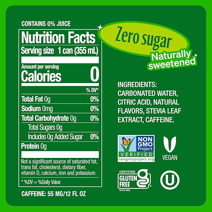 Zevia Zero Sugar Soda, Mountain Zevia, 12 oz Cans (24-Pack) ??Naturally Sweetened, Non-GMO Project Verified, Gluten-Free, Vegan
