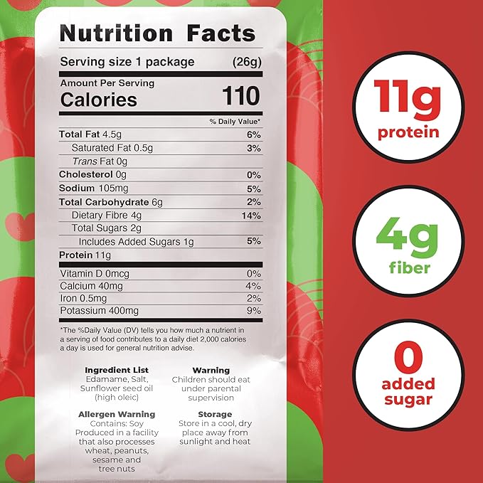 Crunchy Dry Roasted Edamame Beans Snack by Zest Delites, Sriracha, Vegan, Low Calorie (110cal) High Protein Snacks (11g), Low Carb, Keto, Gluten Free, 0.9 oz 24 Packs