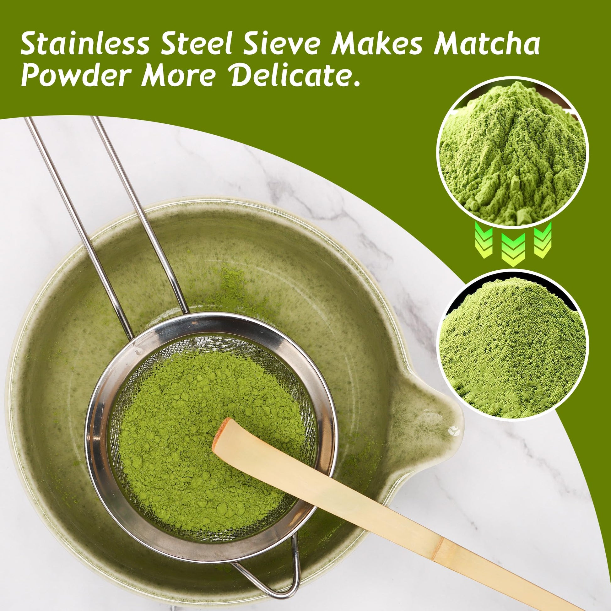 DiDiBirDi Matcha Tea Set 5 Pcs, Japanese Traditional Ceramic Bowl, Bamboo Whisk (Chasen), Scoop