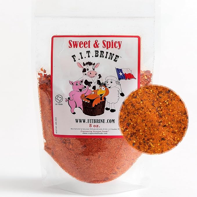 FIT Brine - Sweet & Spicy, 8oz | Premium Meat Tenderizer & Seasoning | Flavor-Packed & All-Natural, Easy-to-Use for Beef, Chicken, Seafood, Vegetables & More!