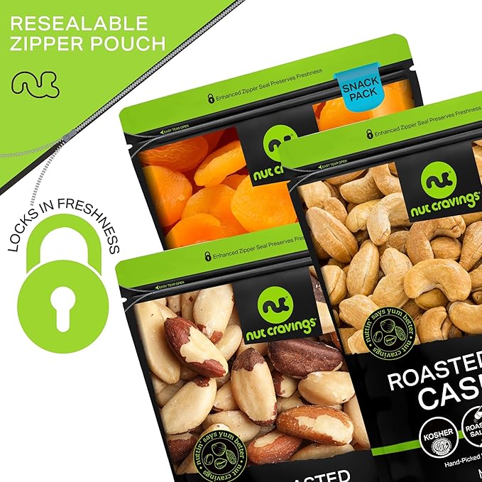 NUT CRAVINGS - Diwali Dried Fruit & Mixed Nuts Basket in Green Box (6 Assortments of 4 oz, 1.5 lb) Food Arrangement, Healthy Snack Care Package, Food Assortments