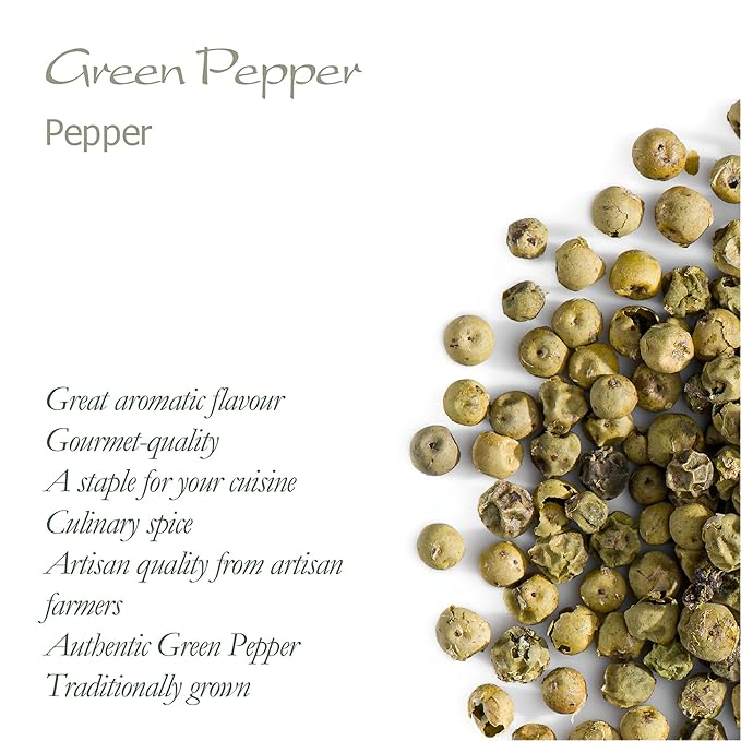 Green Peppercorn For Grinder Organic - Green Peppercorns Whole - Gourmet Pepper Corn - Peppercorn Green Organic Whole Green Peppercorns Organic