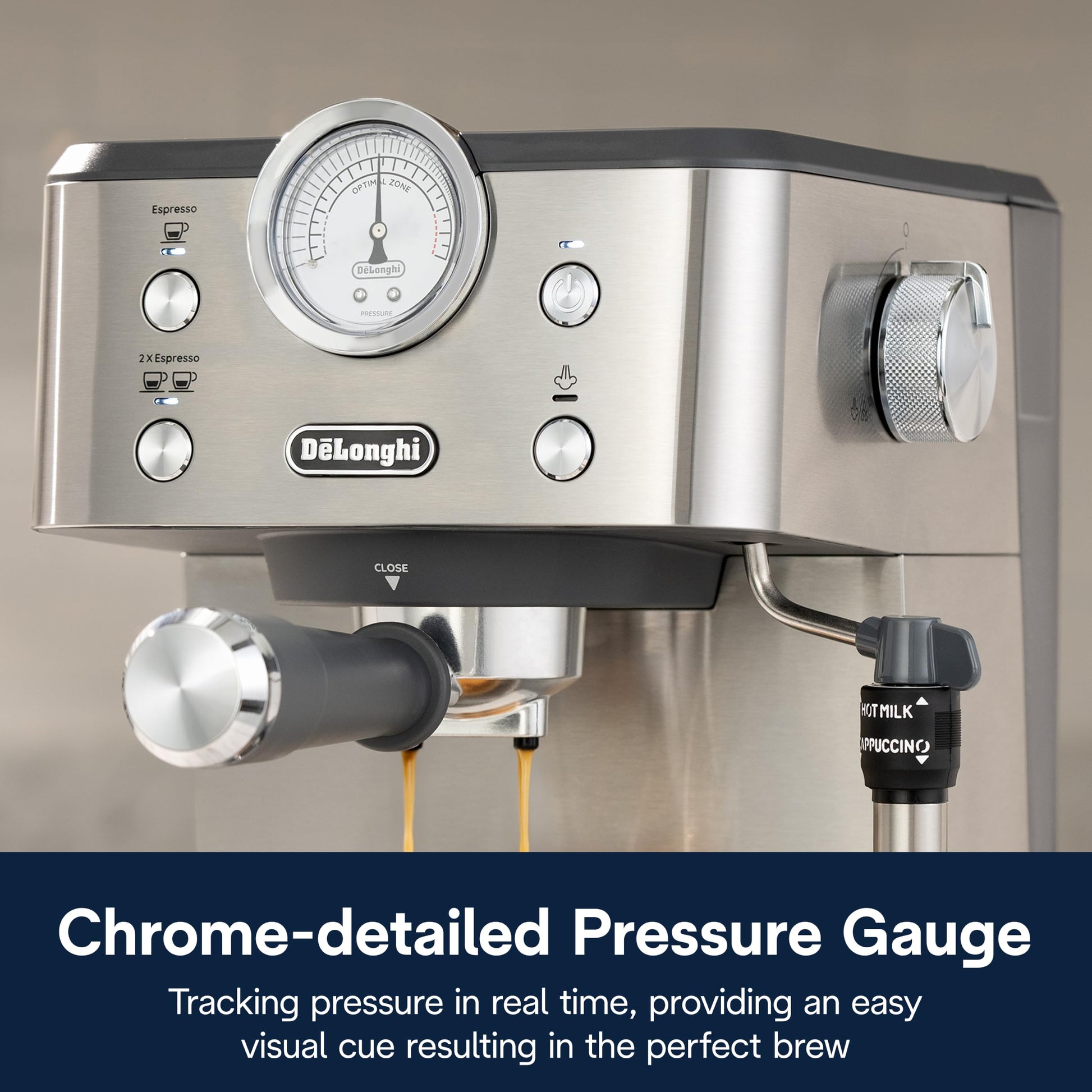 De'Longhi Classic Signature Espresso Machine, Adjustable Milk Frother