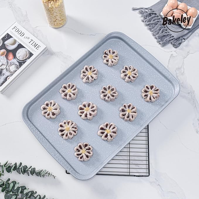 Extra Large Baking Sheet 20-Inch Pan Professional Non-Stick Cookie Sheet Carbon Steel Baking Tray for Oven 21.8" x 14.8"
