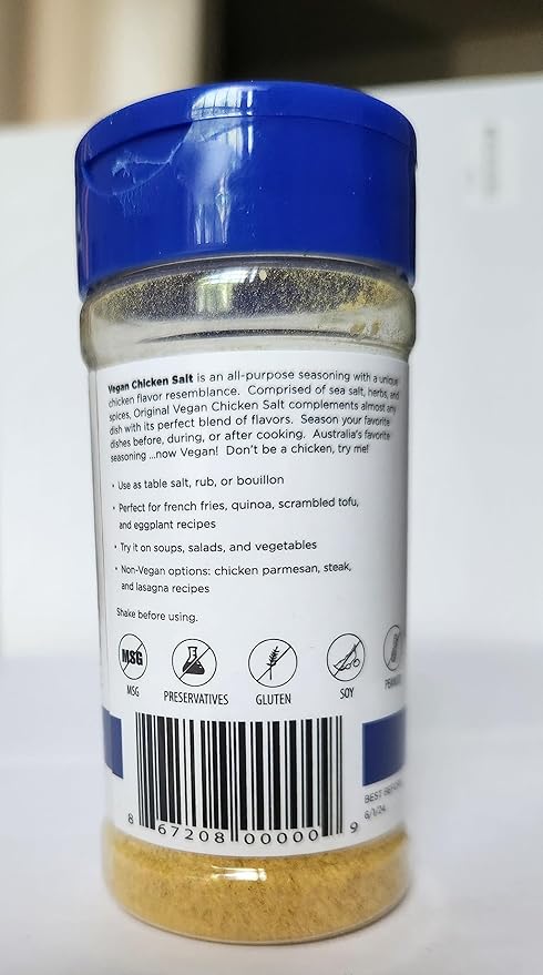 JADA Spices Chicken Salt Spice and Seasoning - Original, Turmeric Salt - Vegan, Keto & Paleo Friendly - Perfect for Cooking, BBQ, Grilling, Rubs, Popcorn and more