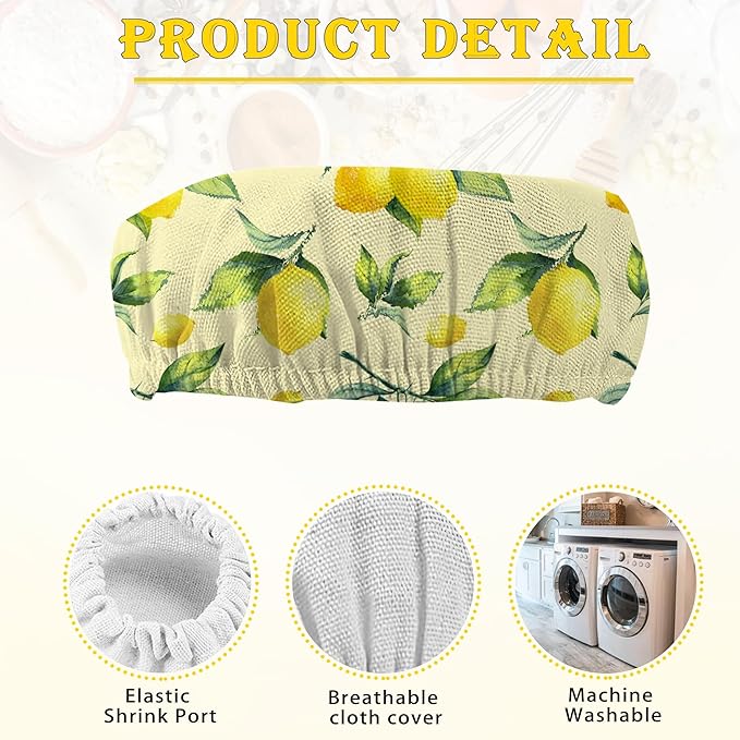 Cloth Covers for Sourdough Starter Jars, Groovy Yellow Lemon Heat Preservation to Increase Fermentation for Bread Sewn Cloth Cover for Sourdough Starterç«? Packç«?,<div>