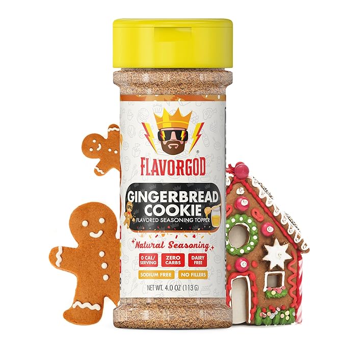 Gingerbread Cookie Seasoning Mix by Flavor God - Premium All Natural & Healthy Spice Blend for Ice Cream, Coffee, Donuts & Cookies - Kosher, Low Sodium, Dairy-Free & Gluten-Free - Great Flavor Spices and Seasoning Gift