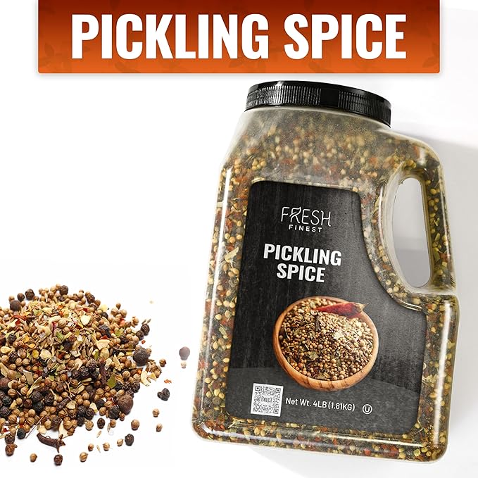 Fresh Finest Bulk Pickling Spice ??4 LB (64 oz) Pickling Spice Mix for Canning ??Premium Mixed Whole Spices with Intense Flavors ??Kosher, Non-GMO ??Perfect for Large Batch Homemade Pickles