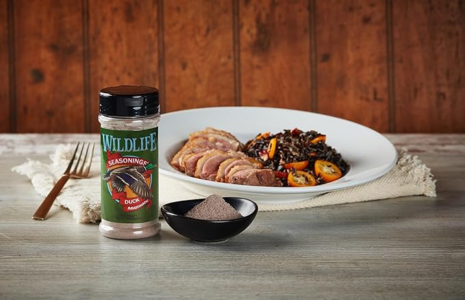 Wildlife Seasonings Duck Marinade – Gourmet Blend for Wild Game, Roast Duck & Beef | Dry Marinade Seasoning & Duck Seasoning for Grilling & Cooking | 4.5 oz Bottle