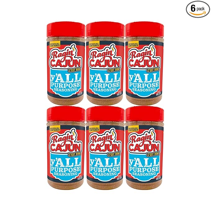 All Purpose Cajun Seasoning Mild 8 oz Ragin' Cajun (Pack of 6)