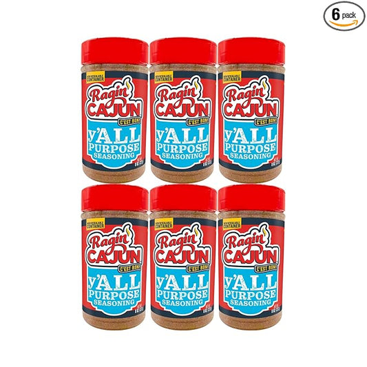 All Purpose Cajun Seasoning Mild 8 oz Ragin' Cajun (Pack of 6)
