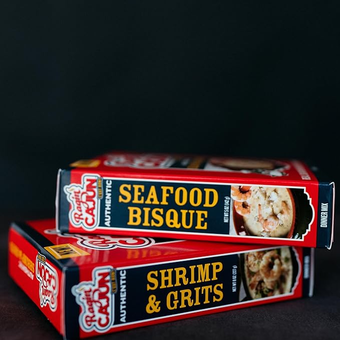 Ragin' Cajun Seafood Bisque Mix - 5 oz, Pack of 3, All Natural, No MSG - Authentic Louisiana Creole Soup for Shrimp & Crab, Ready in 25 Min