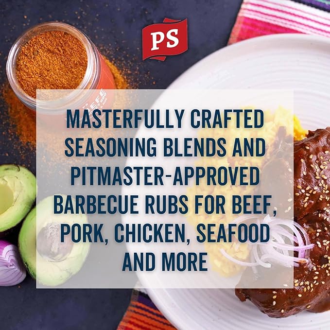 PS Seasoning El Jefe - Adobo Honey Spice Blend & Adobo All-Purpose Seasoning Dry Rub for Tacos, Fajitas, Chicken, Pork, Beef - Mexican Street Taco Seasoning Mix for Grilling, Smoking, Baking, Roasting