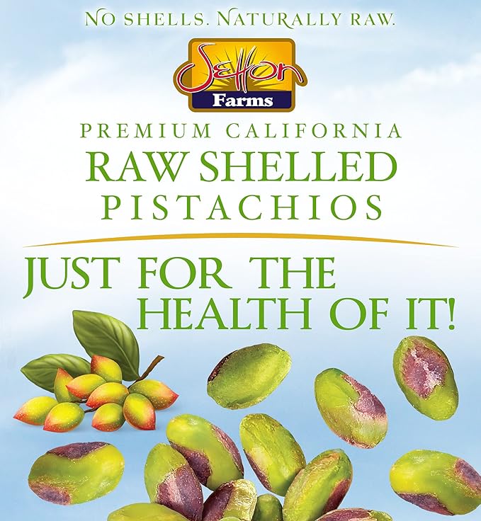 Setton Farms Naturally Raw Shelled Pistachios, No Shell, Non-GMO Project Verified, Certified Gluten Free, Vegan and Kosher, Heart Healthy Snack, 5 Oz. (Also perfect for making Dubai Chocolate)